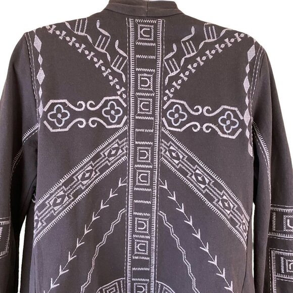 Monoreno‎ Shawl Sleeved Covering Top Embroidered Shirt Size S - Picture 4 of 9